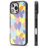 iPhone 16 Pro Max Pastel Hearts Black Impact Phone Case