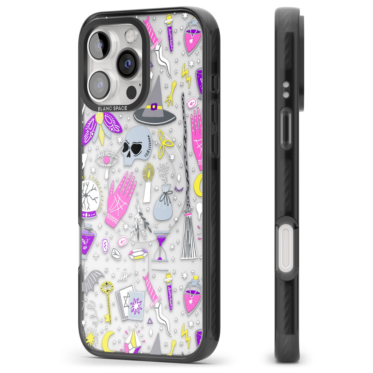 iPhone 16 Pro Max Black Magic Pattern Black Impact Phone Case