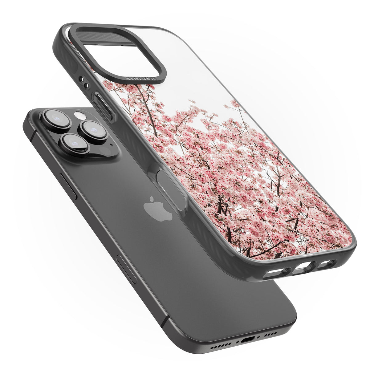 iPhone 16 Pro Max Cherry Blossoms - Real Floral Photographs Black Impact Phone Case