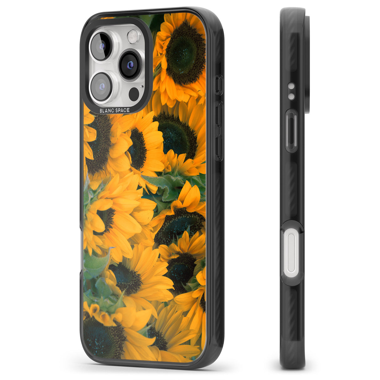 iPhone 16 Pro Max Sunflowers Black Impact Phone Case