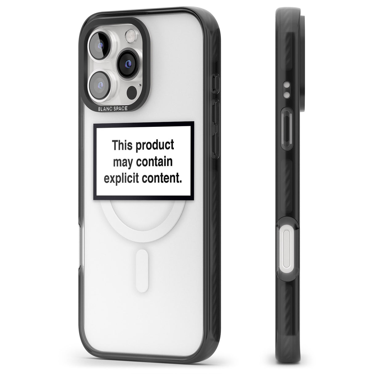 iPhone 16 Pro Max Contains Explicit Content Black Impact Phone Case