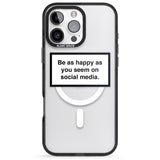 iPhone 16 Pro Max Happy on Social Media Black Impact Phone Case