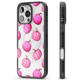 Pink Pumpkins Black Impact Magsafe Phone Case for iPhone 16 Pro, iPhone 16 Pro Max