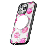 Pink Pumpkins Black Impact Magsafe Phone Case for iPhone 16 Pro, iPhone 16 Pro Max