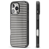 iPhone 16 Pro Max Chic Houndstooth Check Black Impact Phone Case