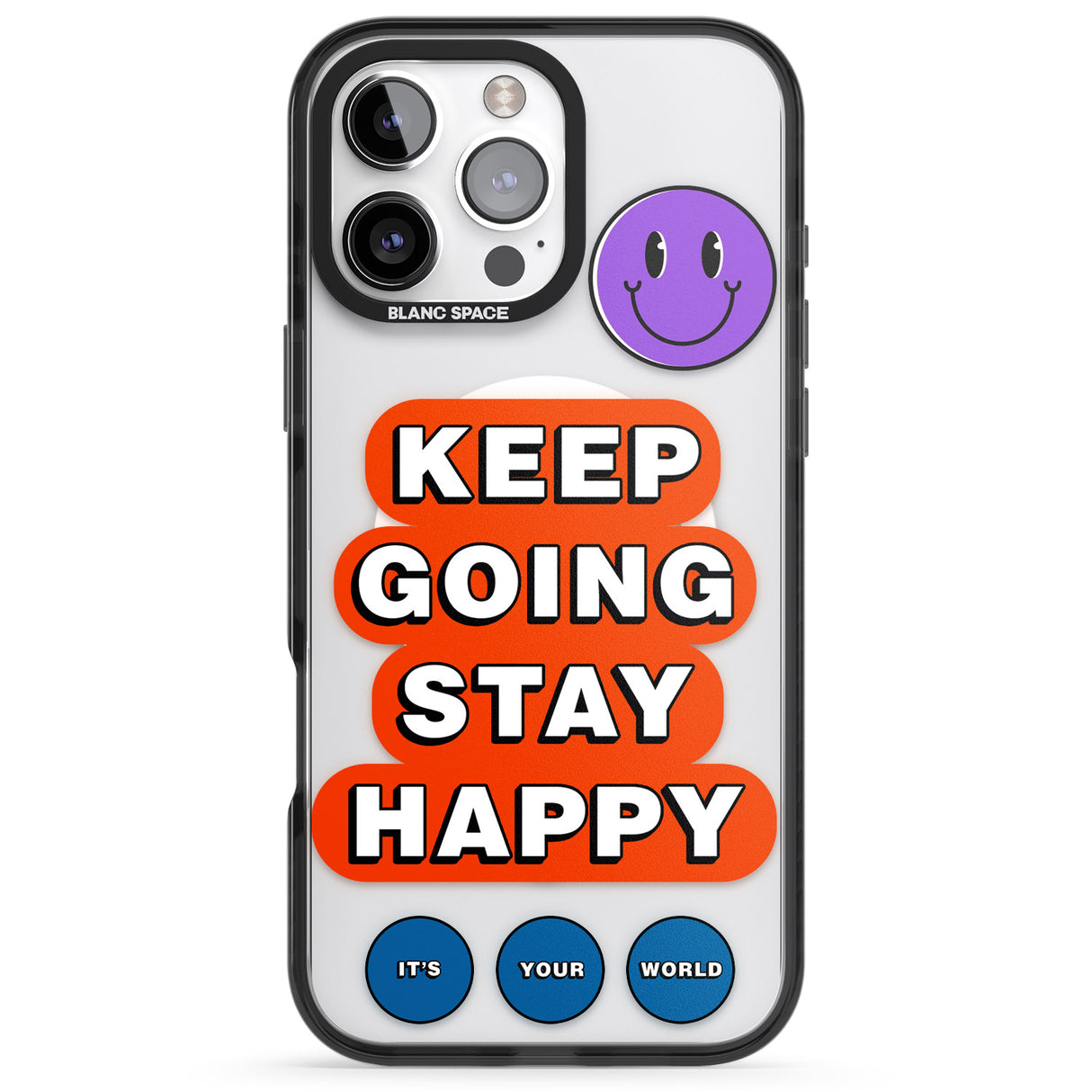 iPhone 16 Keep Going Stay Happy Clear Impact Phone Case