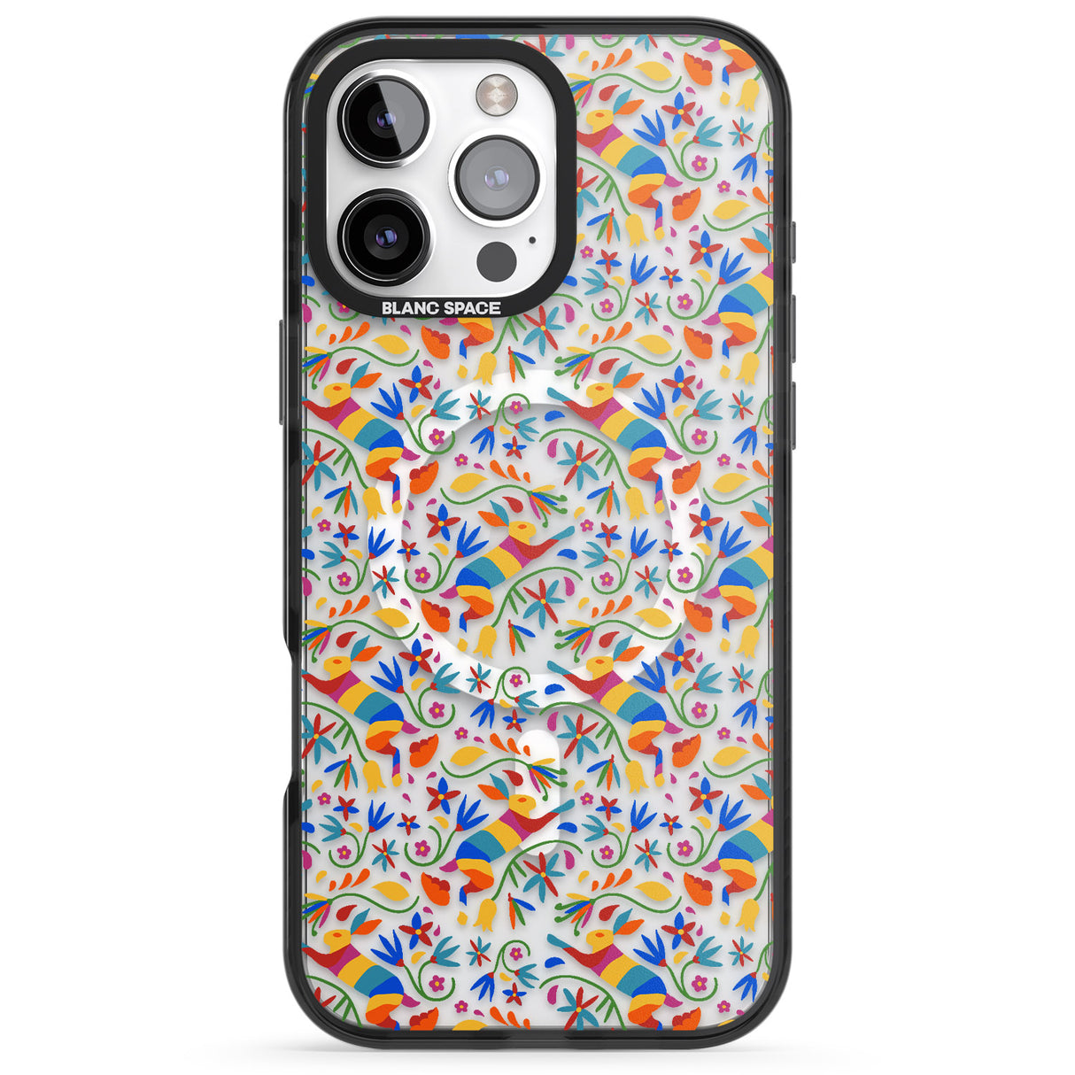 Floral Rabbit Pattern in Rainbow