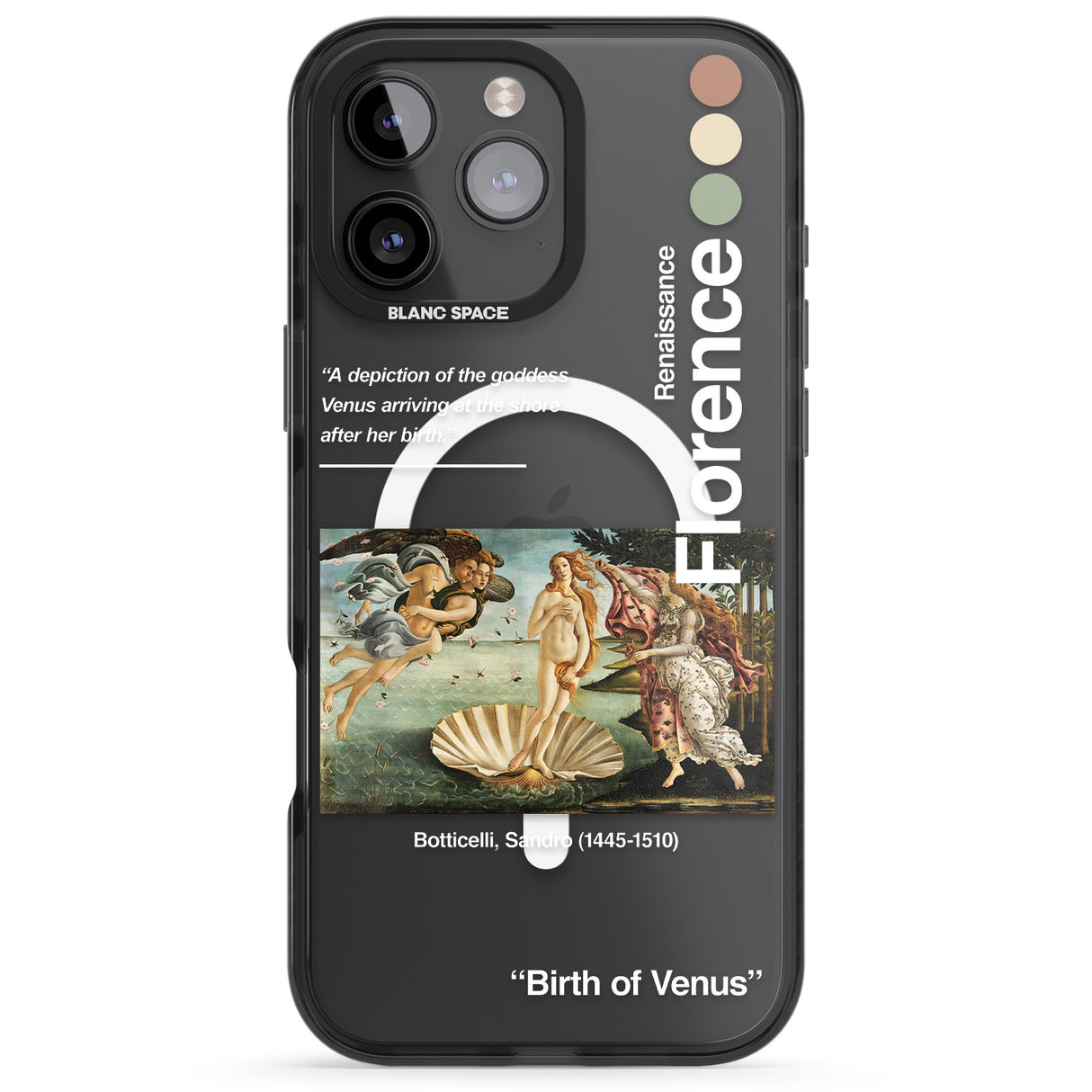 iPhone 16 Pro Max Birth of Venus Black Impact Phone Case