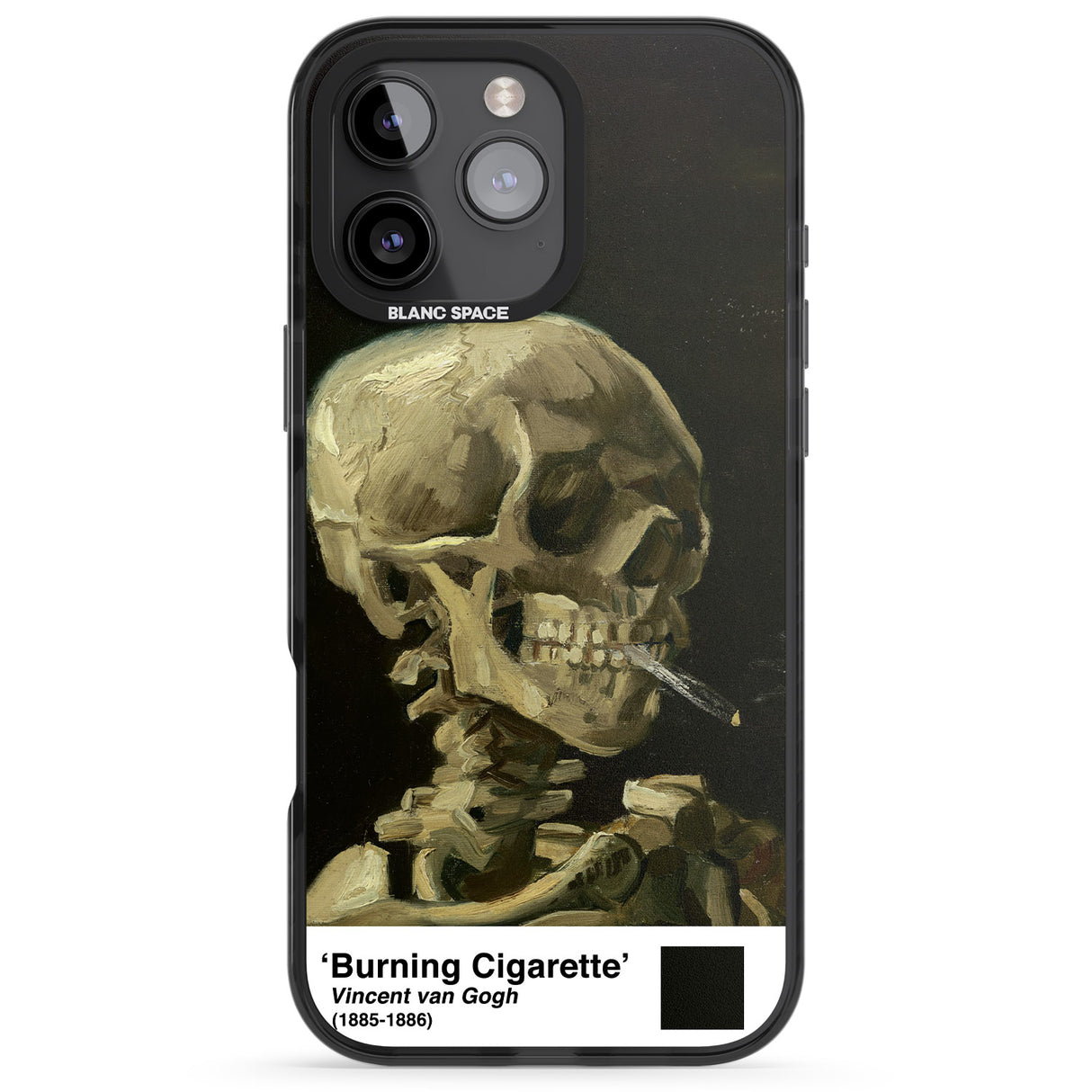 Skull of a Skeleton with Burning Cigarette