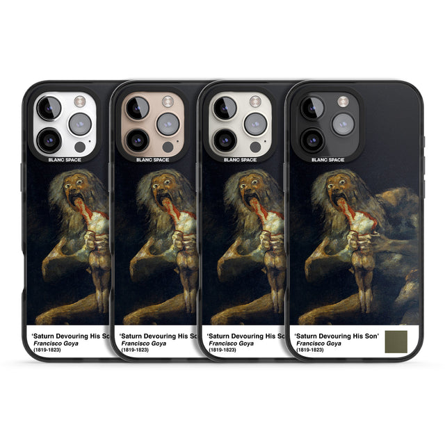 iPhone 16 Pro Max Saturn Devouring His Son Black Impact Phone Case