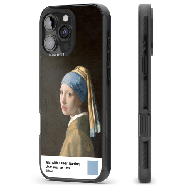 iPhone 16 Pro Max Girl with a Pearl Earring Black Impact Phone Case