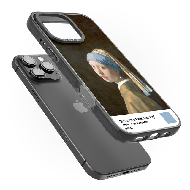 iPhone 16 Pro Max Girl with a Pearl Earring Black Impact Phone Case