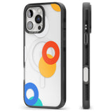 iPhone 16 Pro Max Abstract Mixed Circles Black Impact Phone Case