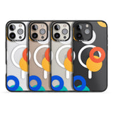 iPhone 16 Pro Max Abstract Mixed Circles Black Impact Phone Case