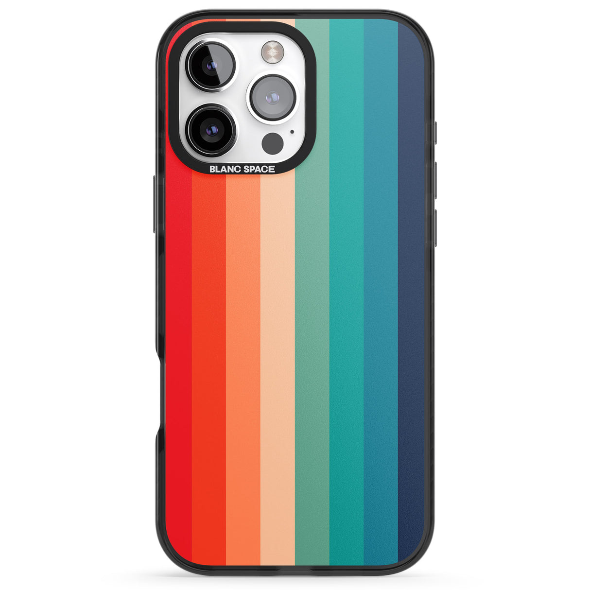 iPhone 16 Pro Max Retro 70's Colour Palette Black Impact Phone Case