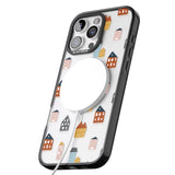 iPhone 16 Pro Max Cute Scandinavian Buildings Black Impact Phone Case