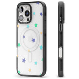 iPhone 16 Pro Max Pastel Stars Pattern Black Impact Phone Case