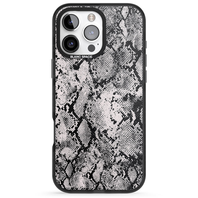 iPhone 16 Pro Max Pastel Snakeskin - Grey Black Impact Phone Case