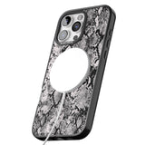 iPhone 16 Pro Max Pastel Snakeskin - Grey Black Impact Phone Case