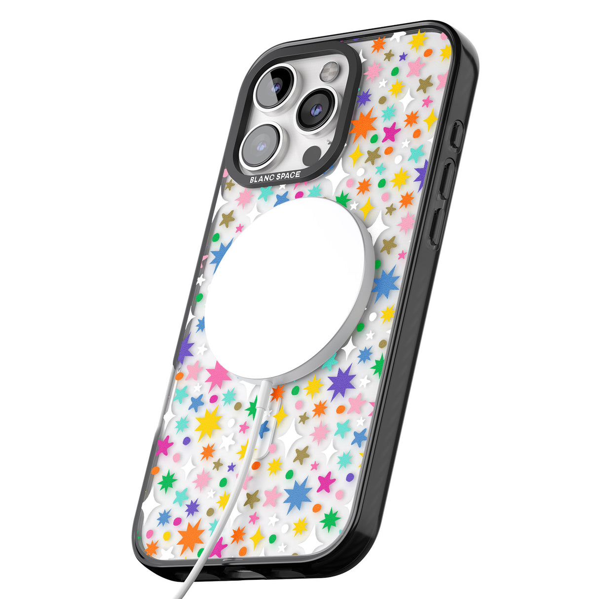 iPhone 16 Pro Max Rainbow Starburst Black Impact Phone Case