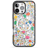 iPhone 16 Pro Max Colourful Confetti Pebbles Black Impact Phone Case