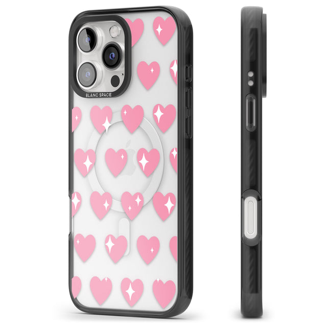 iPhone 16 Pro Max Sweet Hearts Black Impact Phone Case