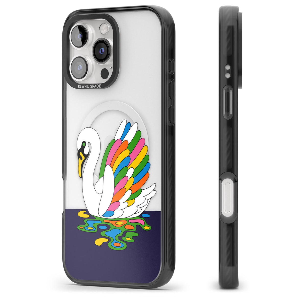 iPhone 16 Pro Max Serene Swan Black Impact Phone Case