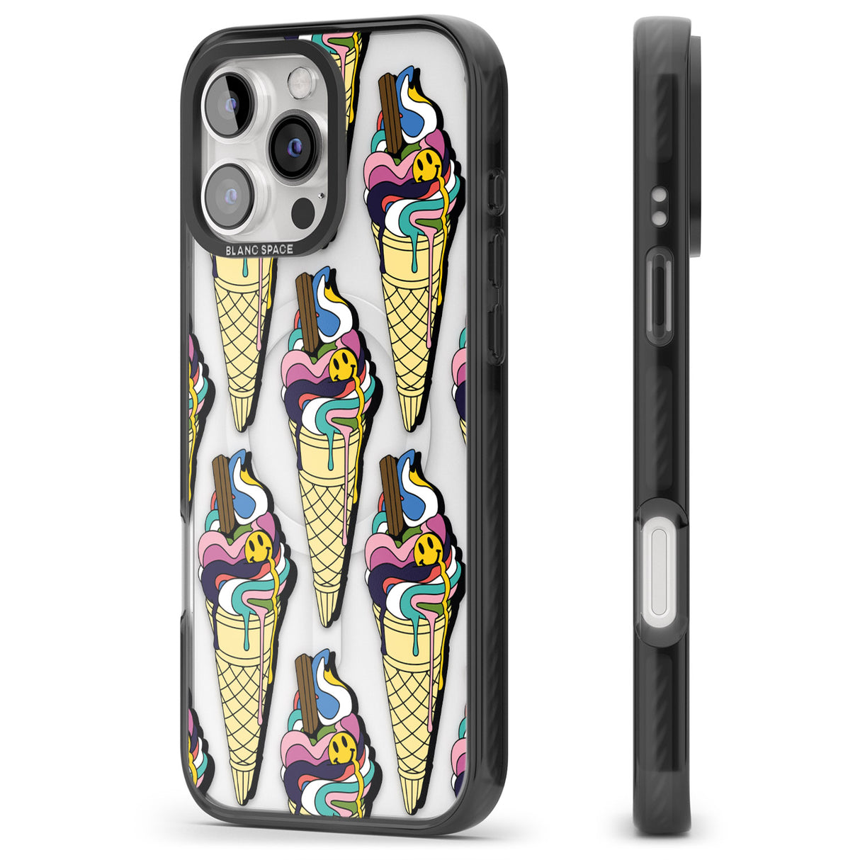 iPhone 16 Pro Max Trip & Drip Ice Cream Black Impact Phone Case