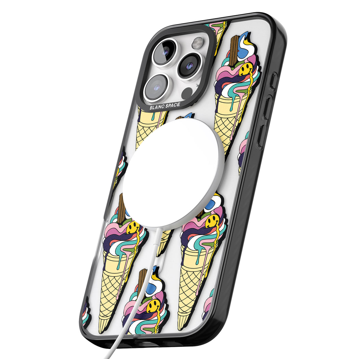 iPhone 16 Pro Max Trip & Drip Ice Cream Black Impact Phone Case