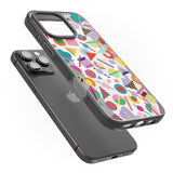 iPhone 16 Pro Max Retro Carnival Shapes Black Impact Phone Case