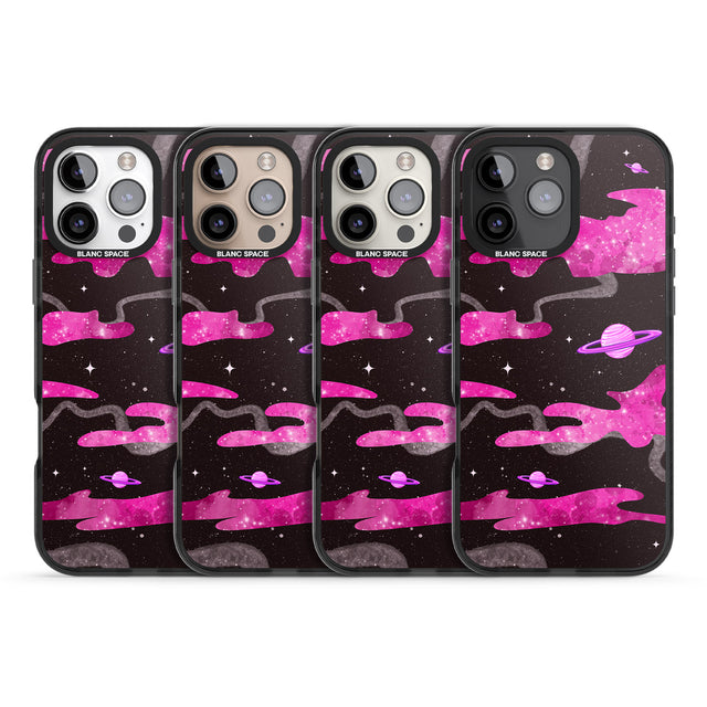 iPhone 16 Pro Max Pink Galaxy Black Impact Phone Case