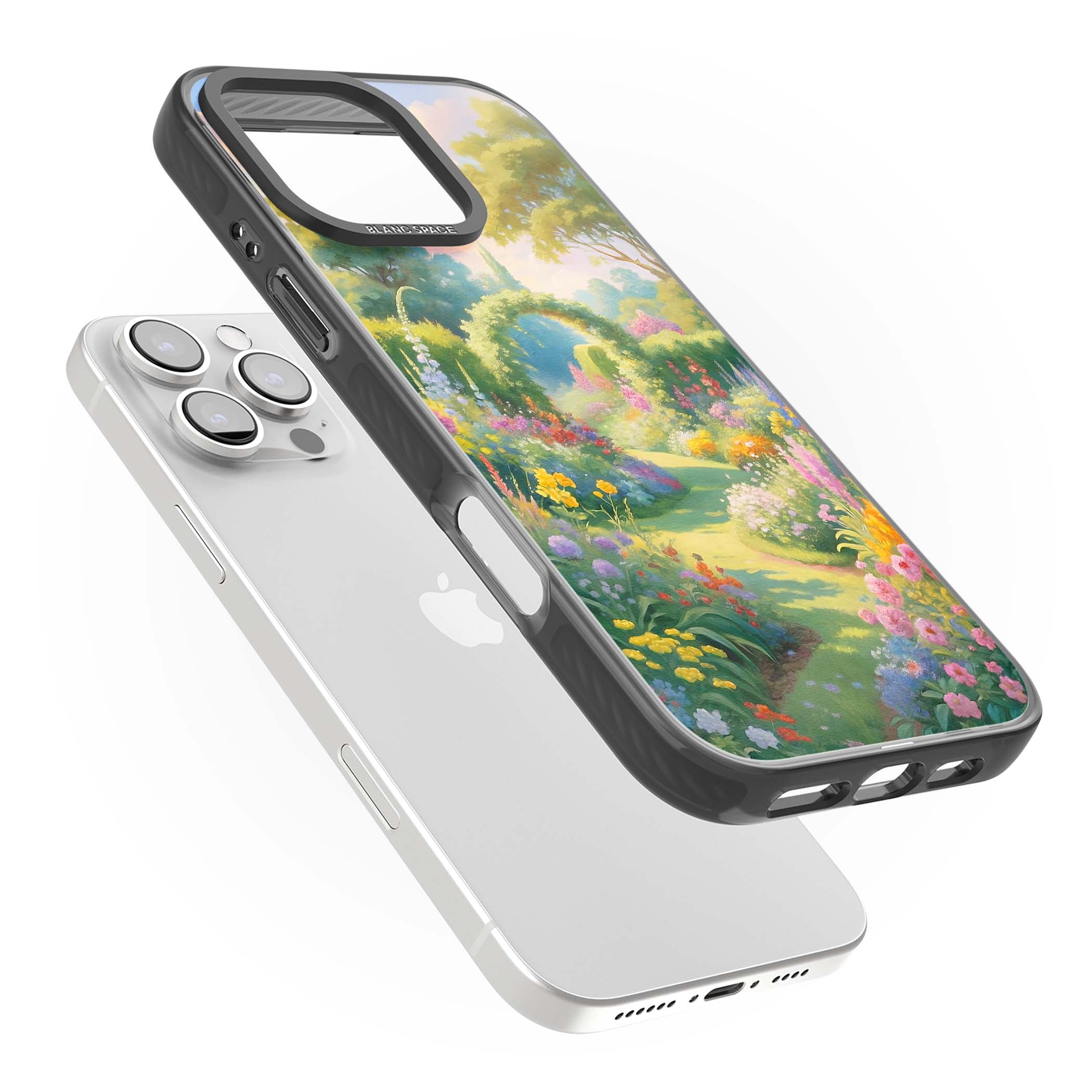 The Painter's Garden floral iPhone case | Black Impact Magsafe case for iPhone 16 Pro, iPhone 16 Pro Max