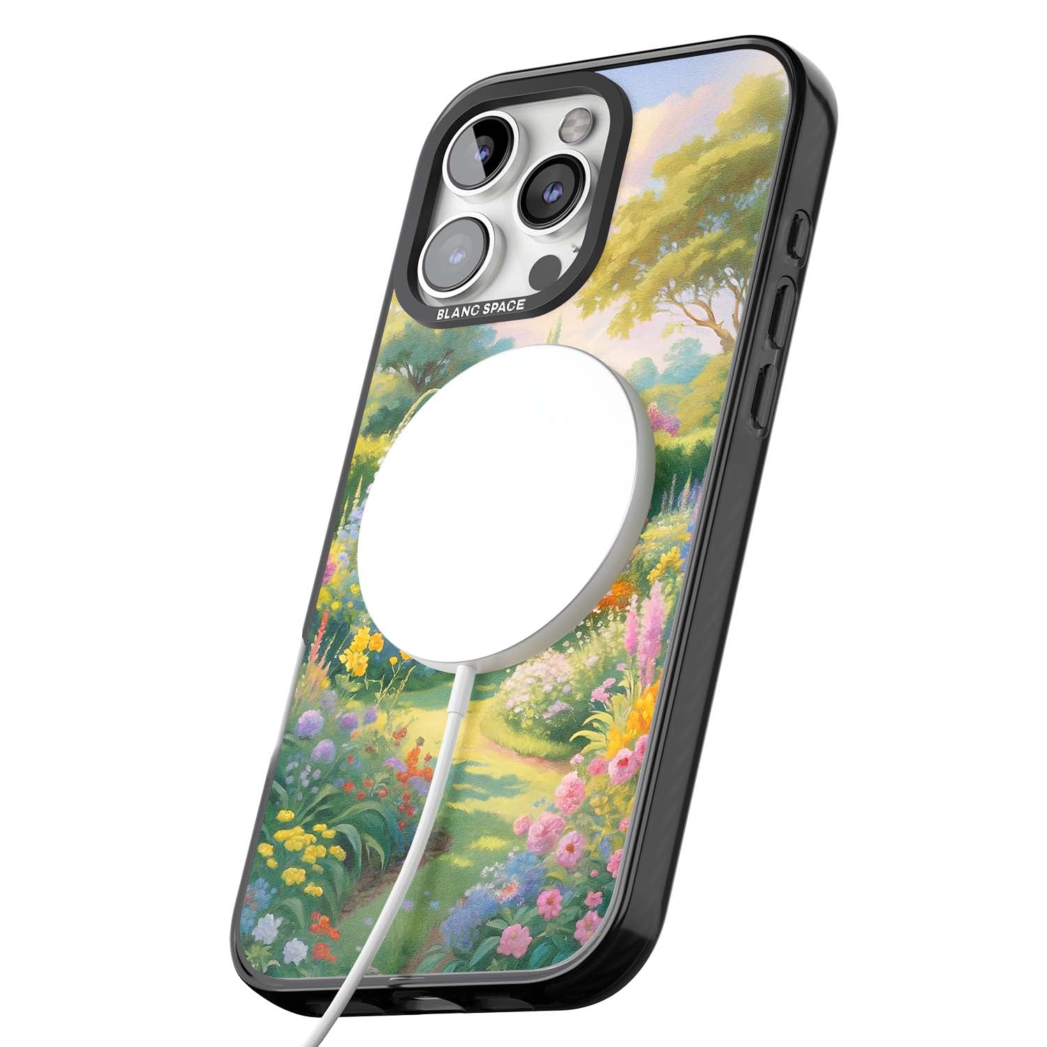 The Painter's Garden floral iPhone case | Black Impact Magsafe case for iPhone 16 Pro, iPhone 16 Pro Max