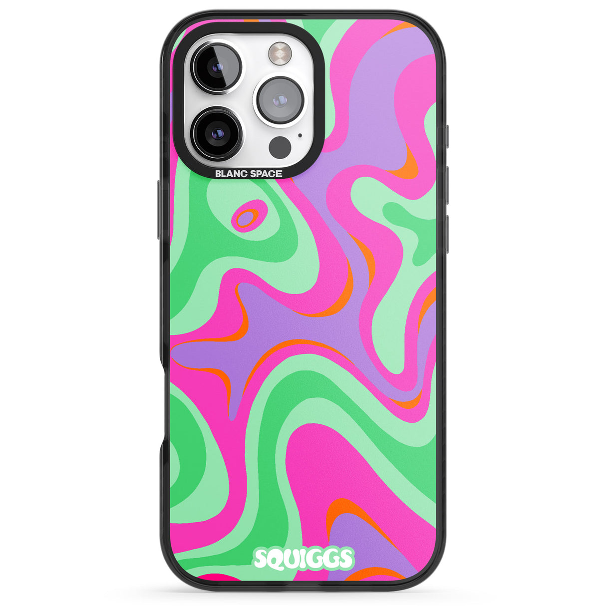 iPhone 16 Pro Max Pink Lava Black Impact Phone Case