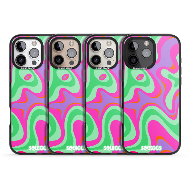 iPhone 16 Pro Max Pink Lava Black Impact Phone Case