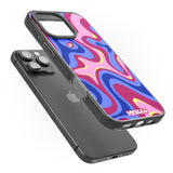 iPhone 16 Pro Max Blue Lava Black Impact Phone Case