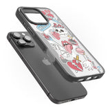 iPhone 16 Pro Max Skull & Flowers Sticker Black Impact Phone Case