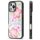 iPhone 16 Pro Max Funky Flowers Black Impact Phone Case