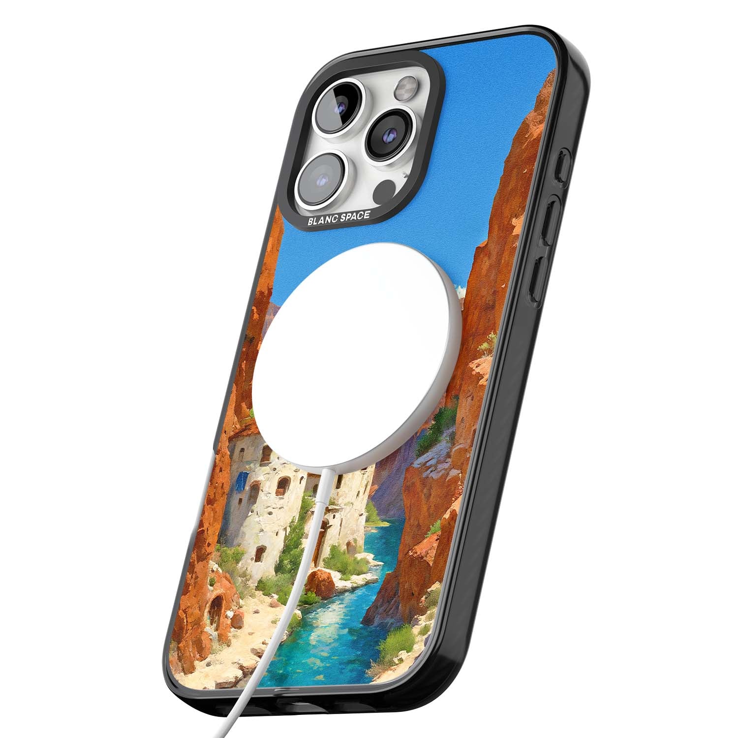 Canyon Haven for her iPhone case | Black Impact Magsafe case for iPhone 16 Pro, iPhone 16 Pro Max