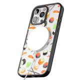 iPhone 16 Pro Max Sushi & Chopsticks Watercolour Pattern Black Impact Phone Case