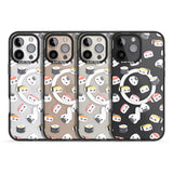 iPhone 16 Pro Max Kawaii Sushi & Rice Black Impact Phone Case