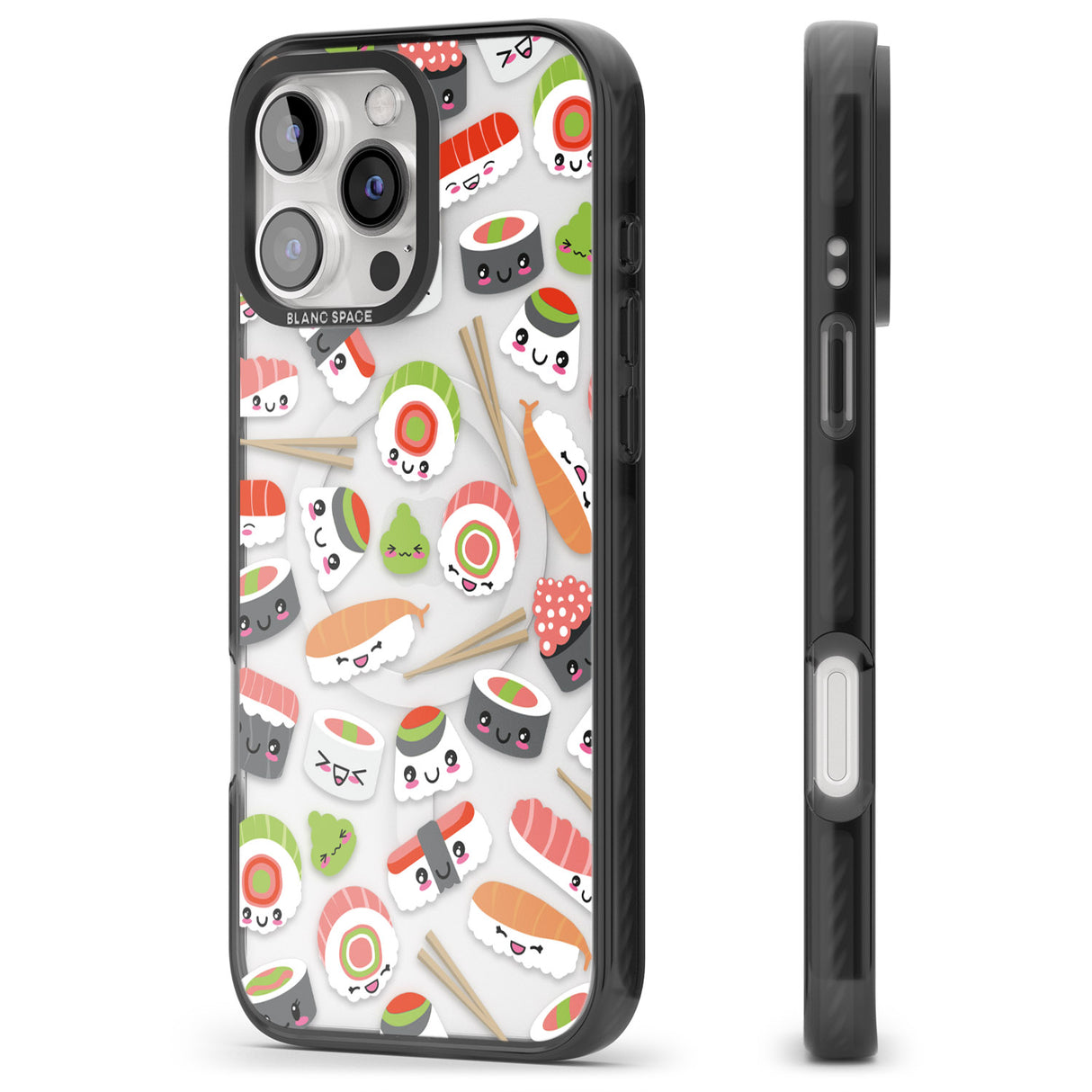 iPhone 16 Pro Max Kawaii Sushi Mix Black Impact Phone Case