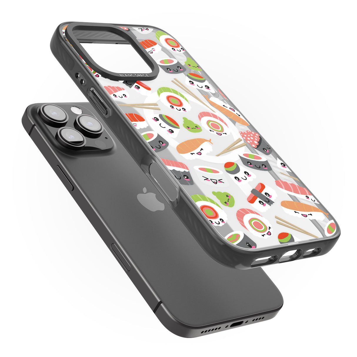 iPhone 16 Pro Max Kawaii Sushi Mix Black Impact Phone Case