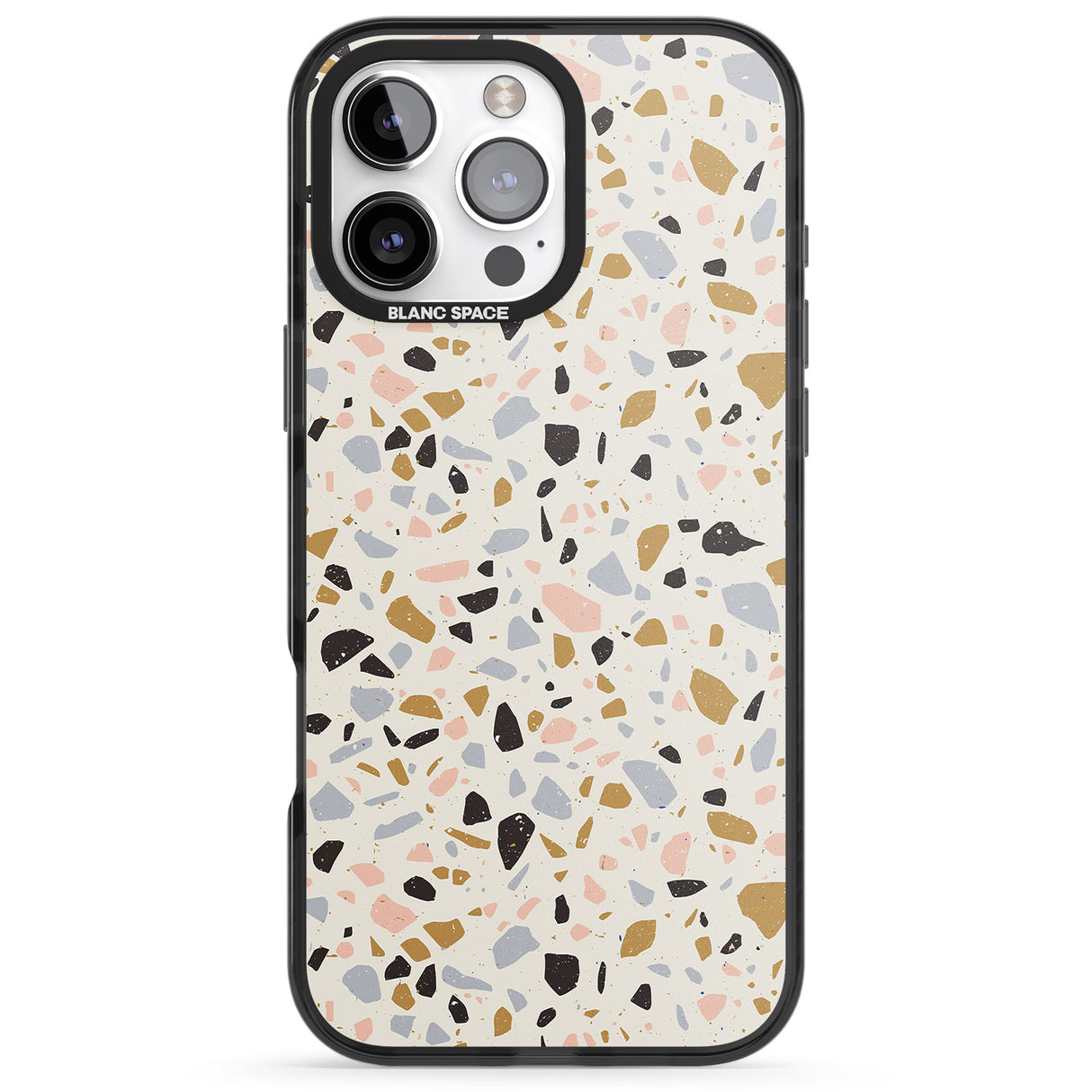 Pale Pink, Blue, & Mocha Terrazzo Pattern