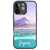 iPhone 16 Pro Max Vintage Travel Poster Japan Black Impact Phone Case