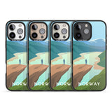 iPhone 16 Pro Max Vintage Travel Poster Norway Black Impact Phone Case