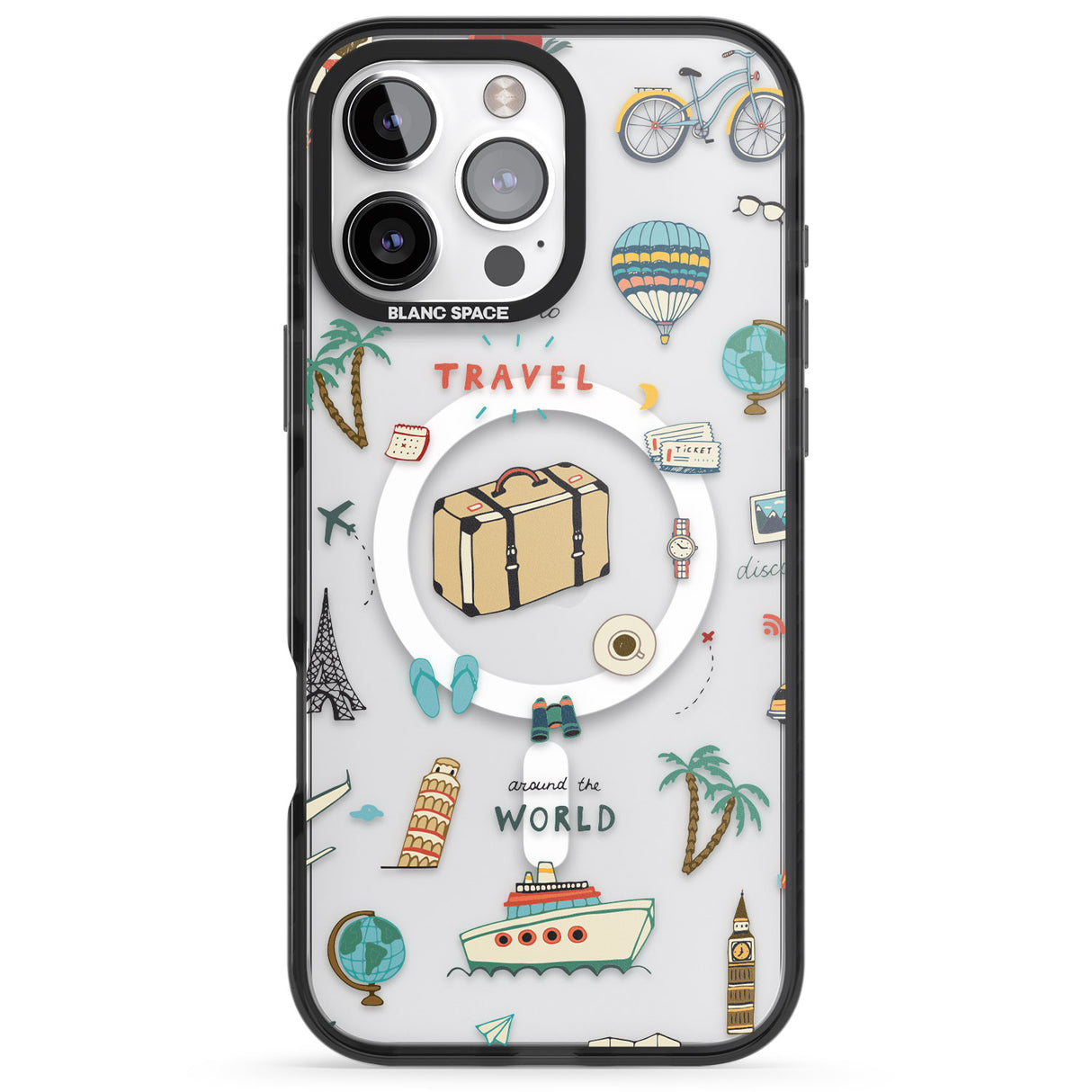 Cute Travel Pattern Transparent