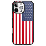 iPhone 16 Pro Max American Flag Black Impact Phone Case