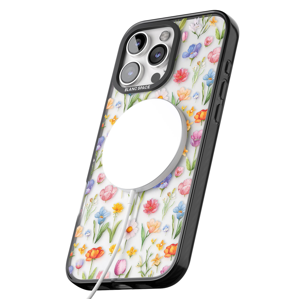 iPhone 16 Pro Max Small Flower Mix Black Impact Phone Case + Magsafe