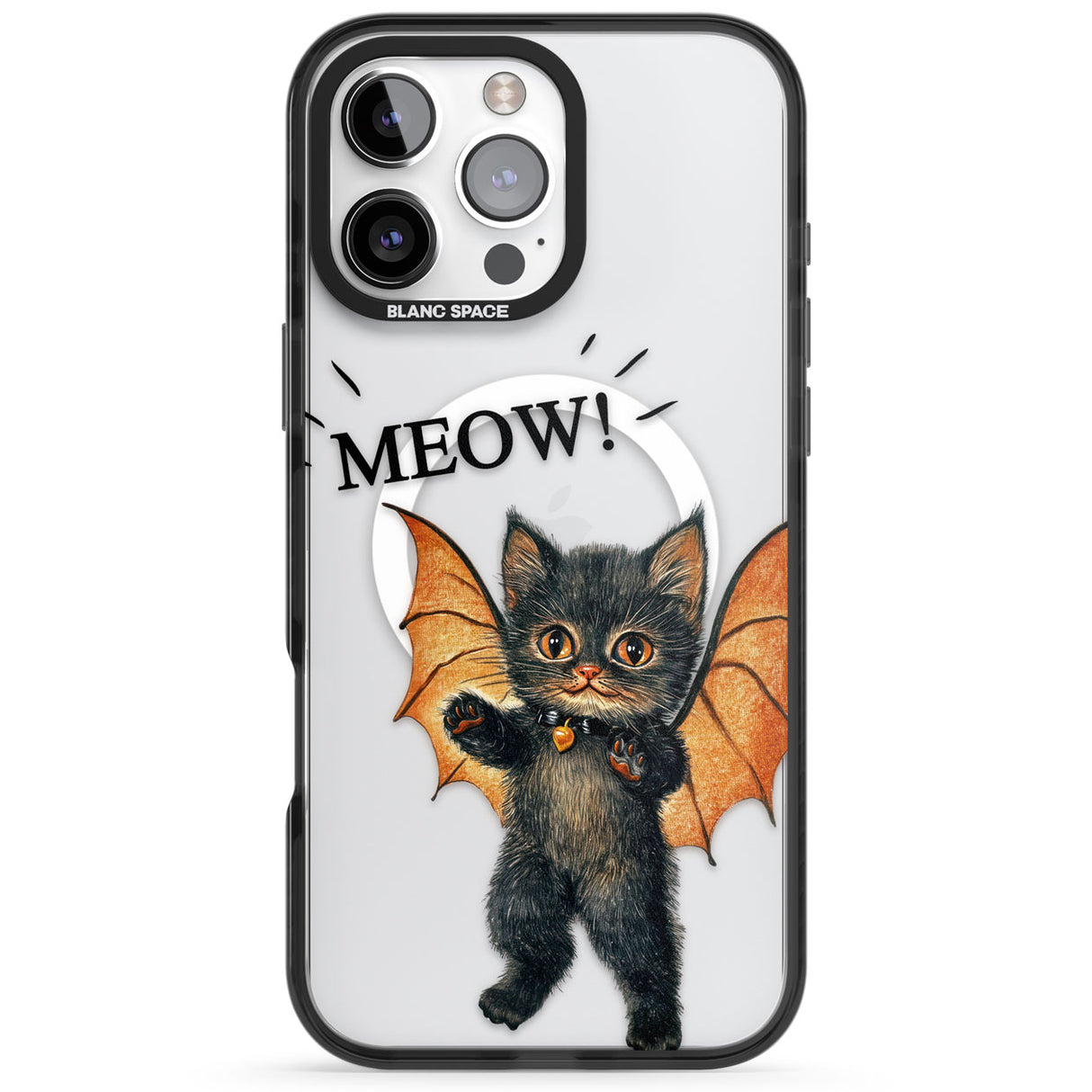 MEOW! Black Impact Magsafe Phone Case for iPhone 16 Pro, iPhone 16 Pro Max